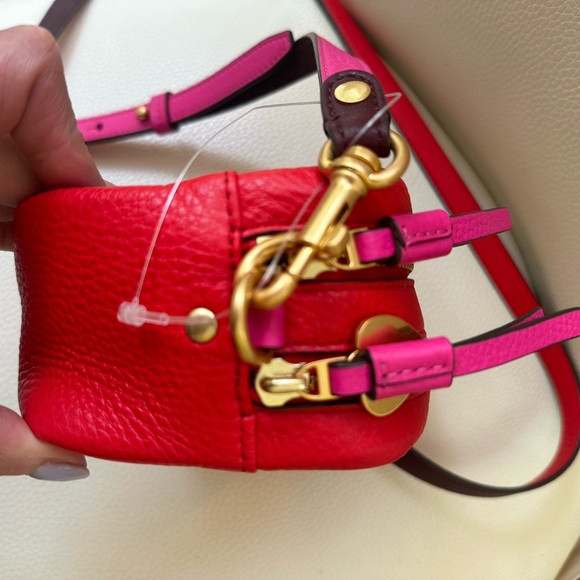 Tory Burch NWT Perry Patchwork Hearts 💕Mini Bag Leather Crossbody Adjustable - Picture 5 of 14